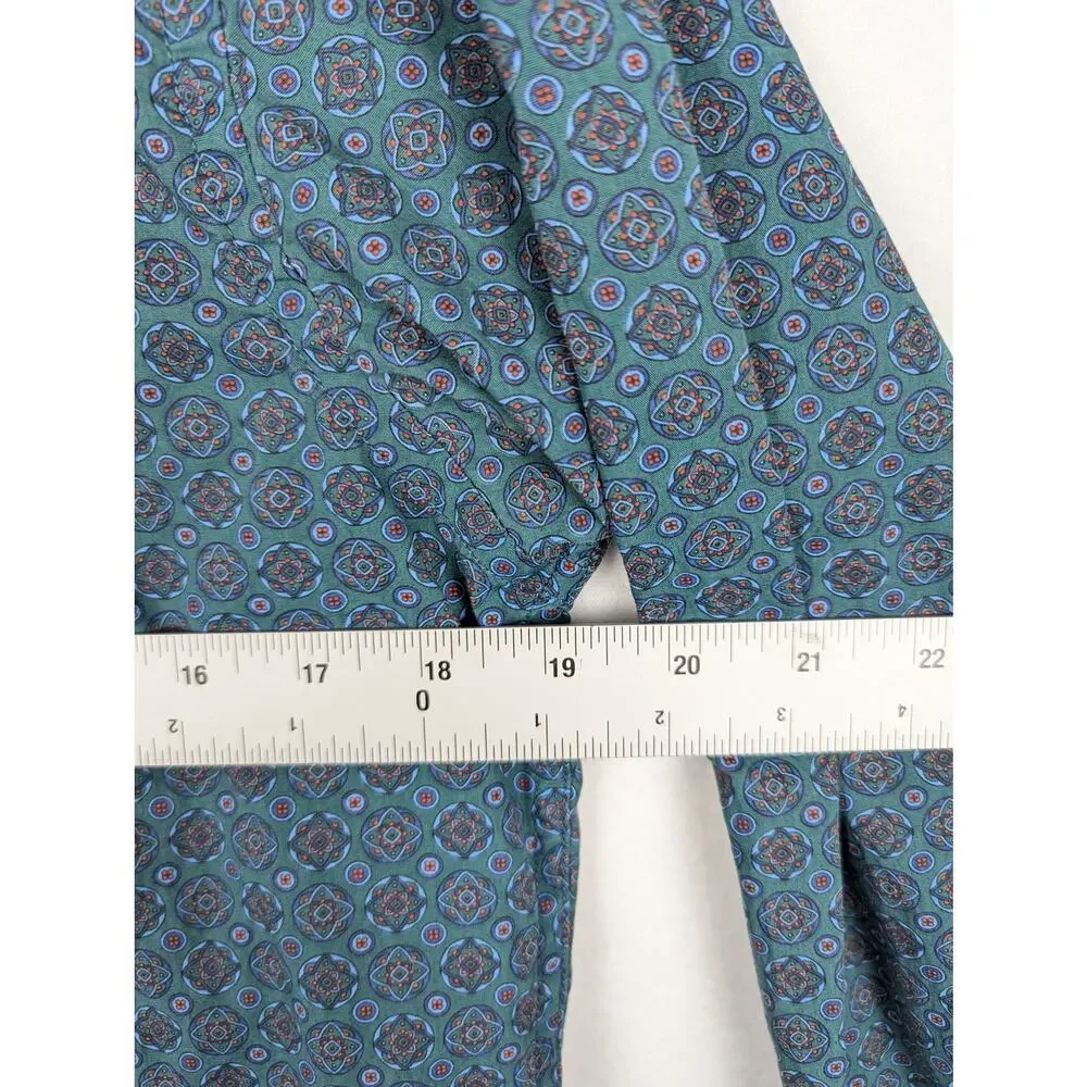 Banana Republic Green Patterned Tailored Slim Fit Shirt‎ Size Small